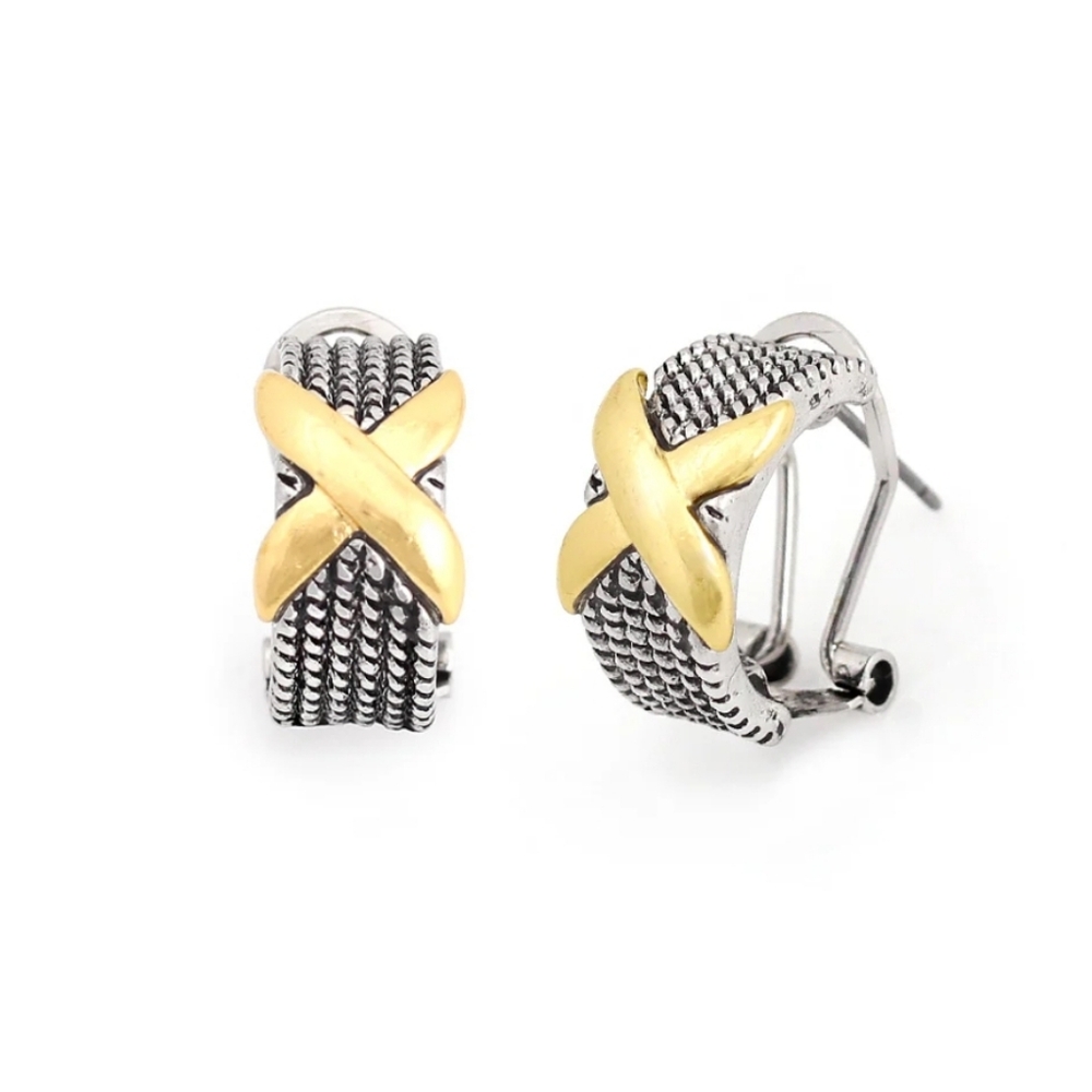 Elegant Gold and Silver Women's Earrings